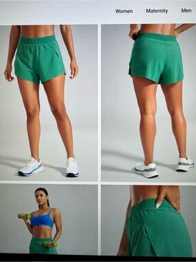 NWOT Feathery-Fit Soft Liner High Rise Shorts 2.5” Cascadia Green Medium